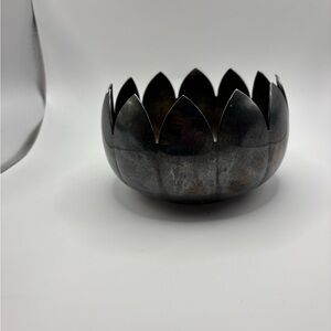 Silver Petal-Edged Bowl